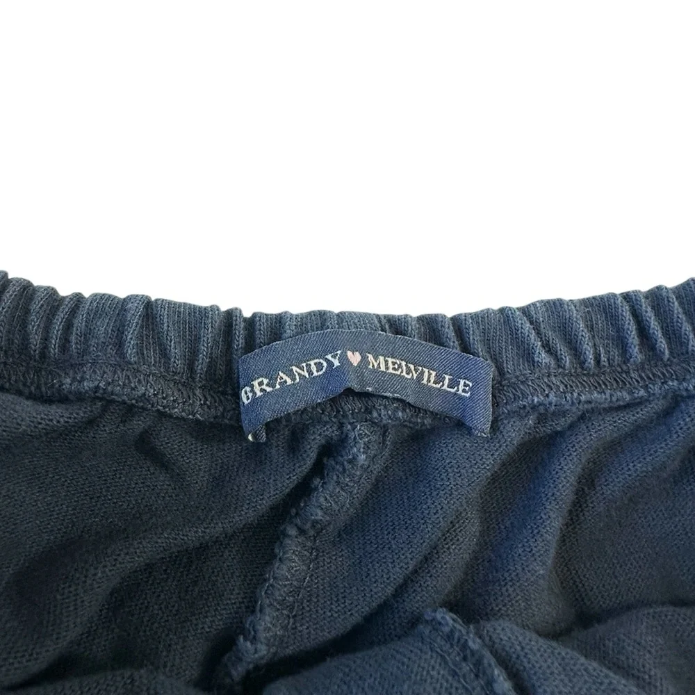 Brandy Melville Bundle of 2, Fitted‎ Waffle Knit Thermal Top & Georgetown Short